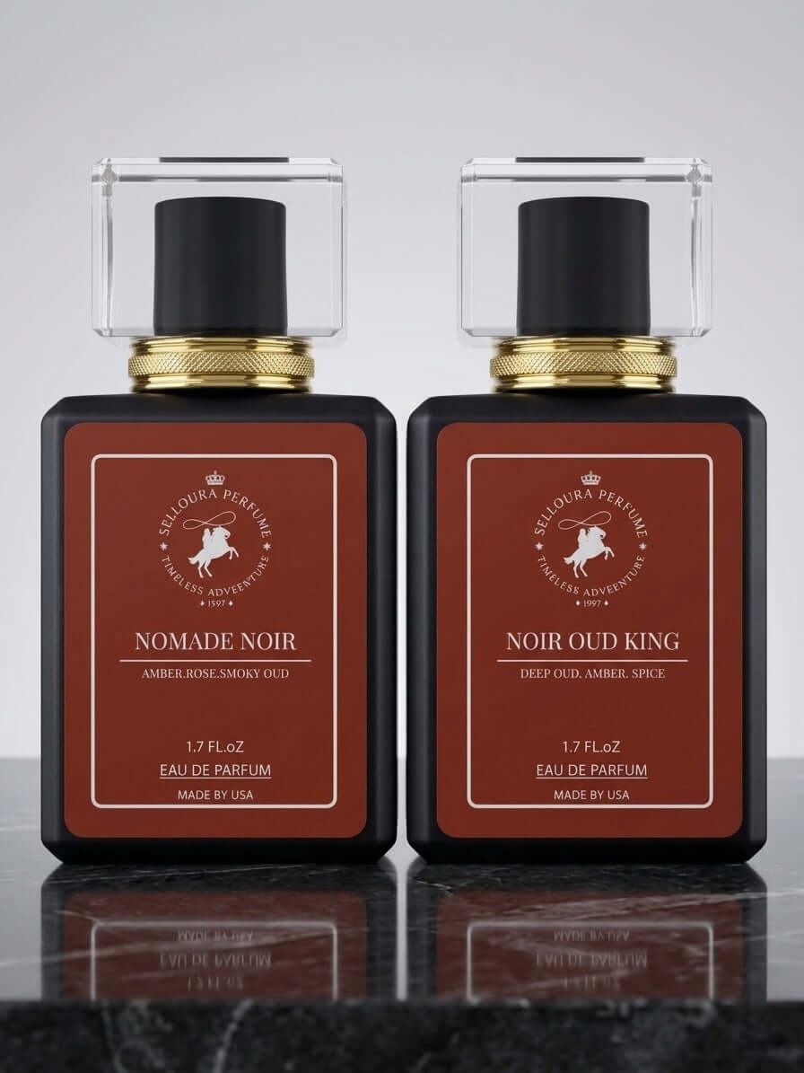 oud fragrance inspired by Ombre Nomade - Nomade Noir perfume showcased with fragrance notes.